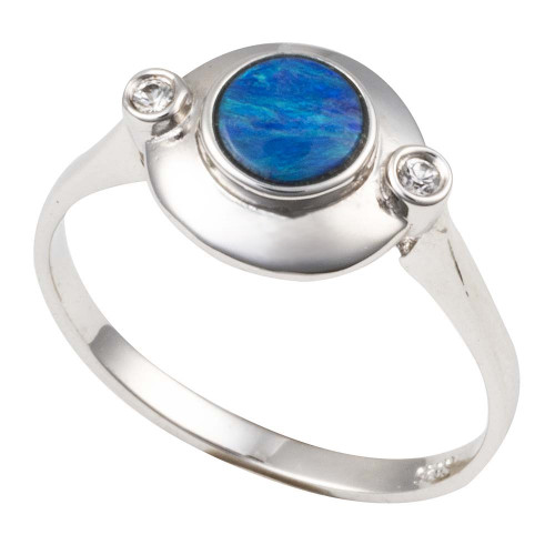 *ROCK CANDY STERLING SILVER AUSTRALIAN OPAL RING *ROCK CANDY STERLING SILVER AUSTRALIAN OPAL RING